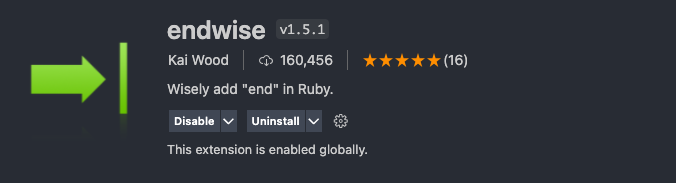 VScode extensions for ruby on rails - Endwise VScode extensions for ruby on rails - Endwise