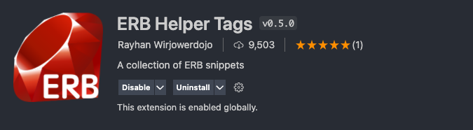 VScode extensions for ruby on rails - ERB Helper Tags VScode extensions for ruby on rails - ERB Helper Tags